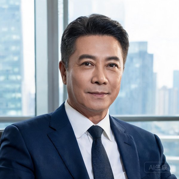 开云集团CEO李维民，四十多岁，身着西装，眼神睿智